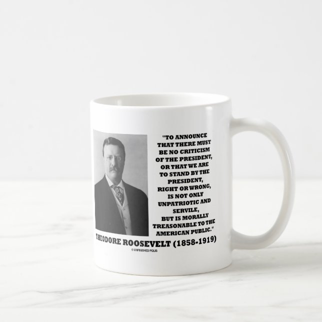 Theodore Roosevelt Tresoni American Public Public Kaffemugg (Höger)