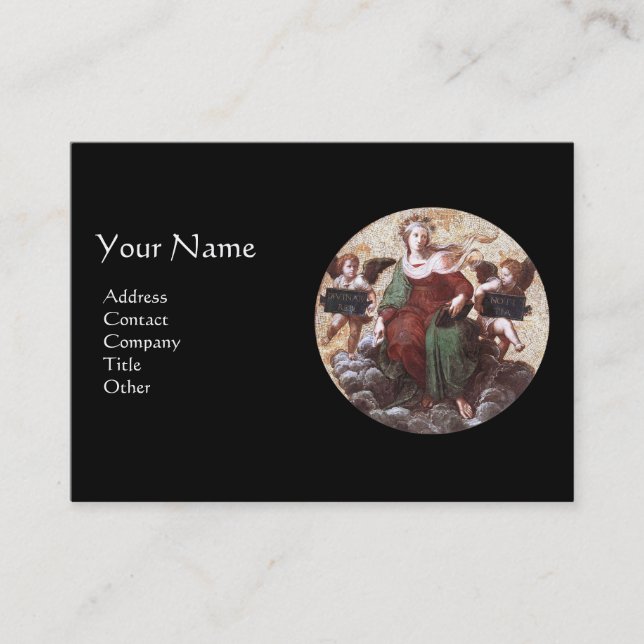 THEOLOGY Monogram, svart Visitkort (Framsida)