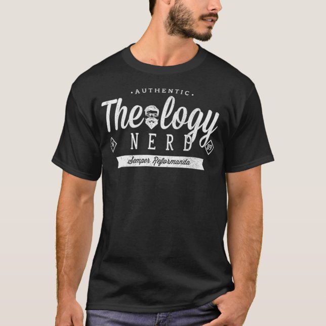 Theology Nerd 1689 Reformed Christian  T Shirt (Framsida)