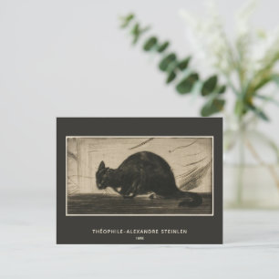 Théophile Steinlen, Black Cat Arching its Back Vykort
