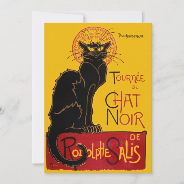 Theophile Steinlen - Le Chat Noir Vintage Inbjudningar (Framsida)