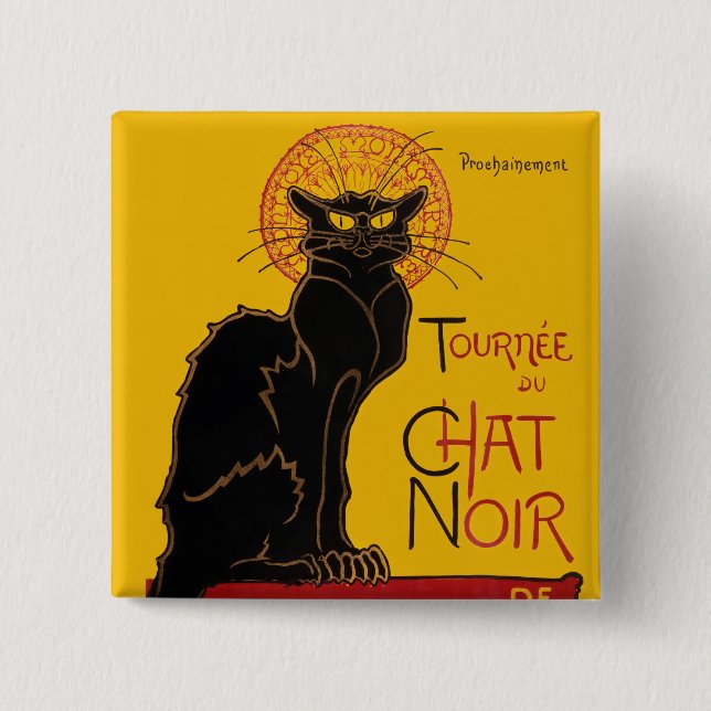 Theophile Steinlen - Le Chat Noir Vintage Knapp (Framsida)
