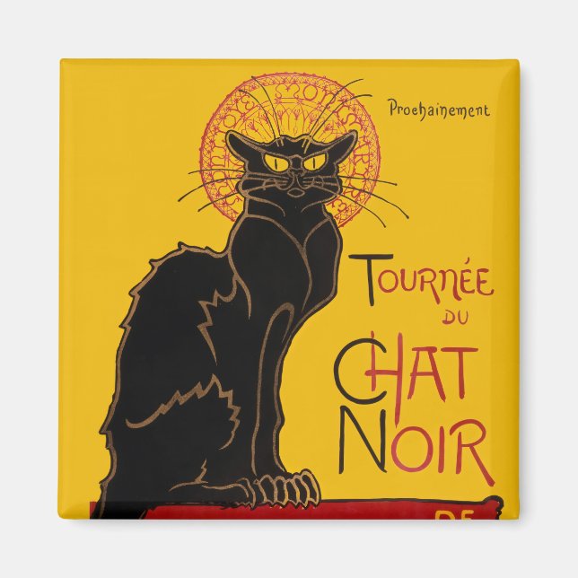 Theophile Steinlen - Le Chat Noir Vintage Magnet (Framsidan)