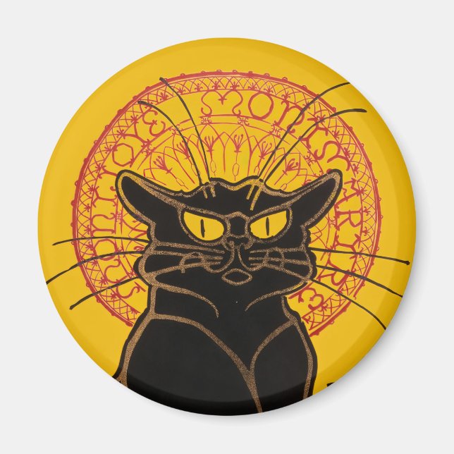 Theophile Steinlen - Le Chat Noir Vintage Magnet (Framsidan)
