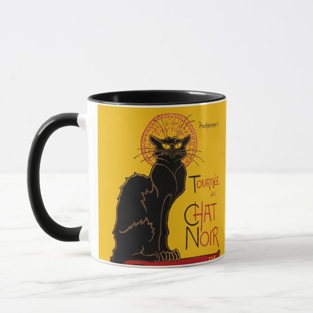 Theophile Steinlen - Le Chat Noir Vintage Mugg (Vänster)