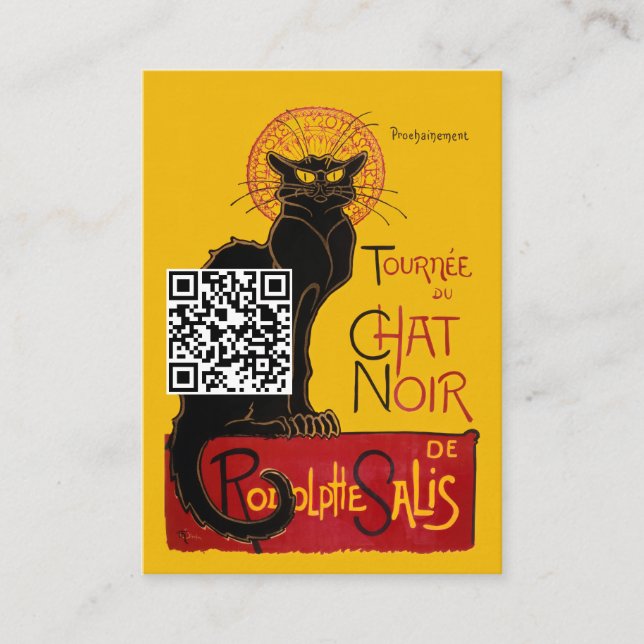 Theophile Steinlen - Le Chatta Noir - QR Code Visitkort (Framsida)