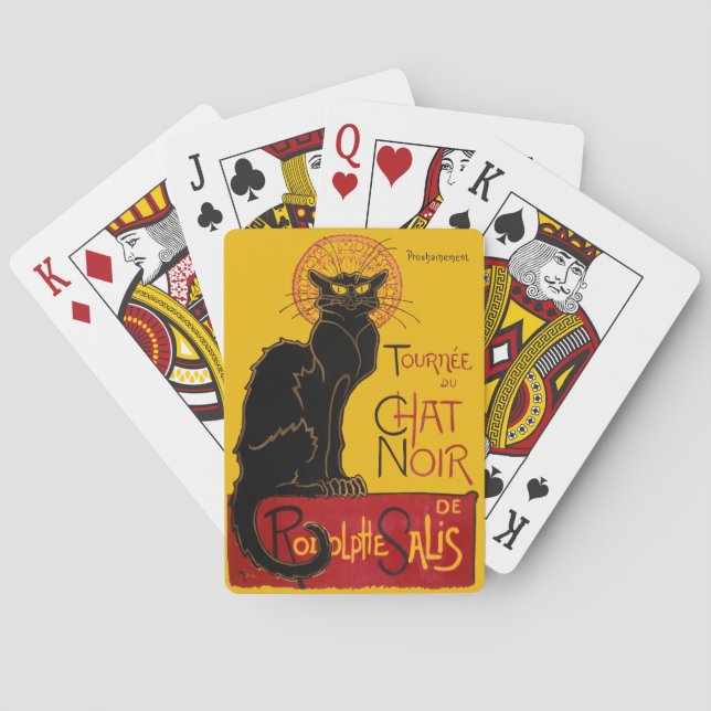 Theophile Steinlen - Le Chatta Noir Vintage Casinokort (Baksidan)