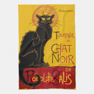 Theophile Steinlen - Le Chatta Noir Vintage Kökshandduk