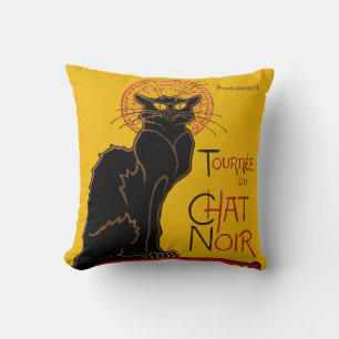 Theophile Steinlen - Le Chatta Noir Vintage Kudde