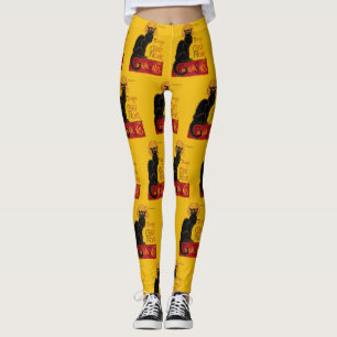 Theophile Steinlen - Le Chatta Noir Vintage Leggings