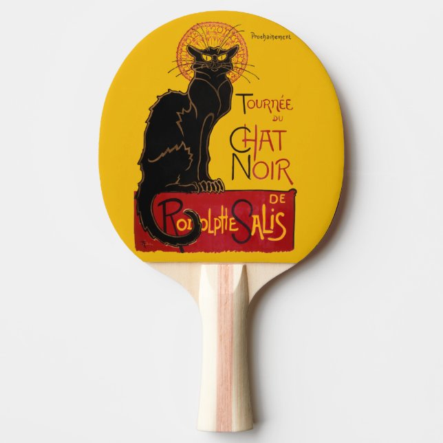 Theophile Steinlen - Le Chatta Noir Vintage Pingisracket (Framsidan)