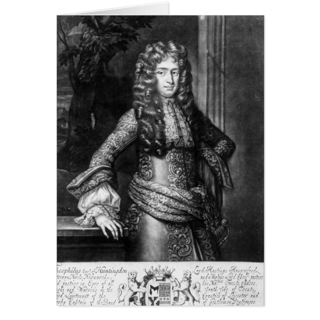 Theophilus Hastings, sjunde earl av Huntingdon Hälsningskort (Framsidan)