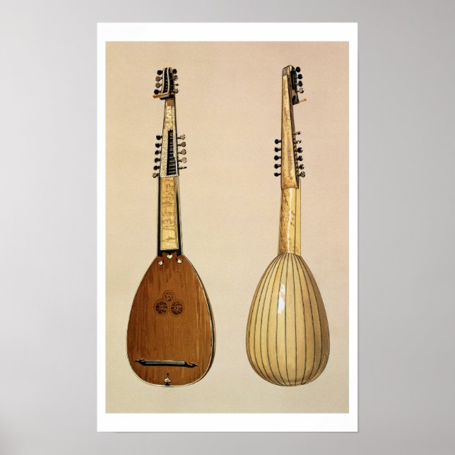 Theorbo, made by Giovanni Krebar, Padua, 1629, fro Poster (Framsidan)