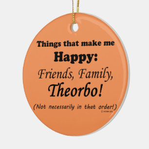 Theorbo Makes Me Lycklig Julgransprydnad Keramik