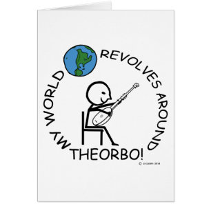 Theorbo - World Revolves runt Hälsningskort