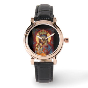 Theotkos Mary hållande baby Jesus Armbandsur