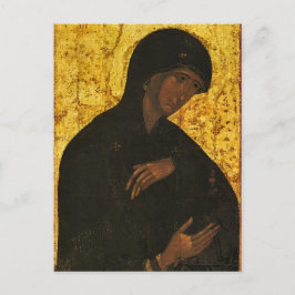 Theotokos från Vysotsky Chin Orthodox Icon Vykort