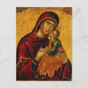 Theotokos Infant Jesus Ortoodox Christian Icon Vykort