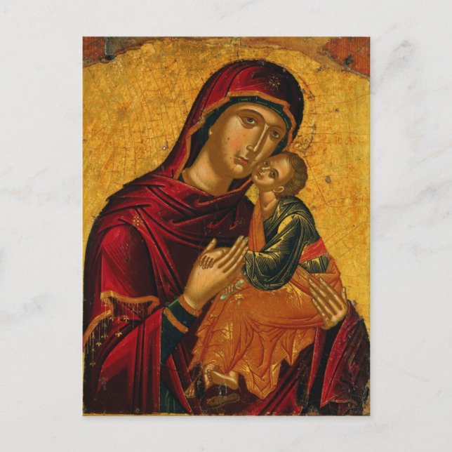 Theotokos Infant Jesus Ortoodox Christian Icon Vykort (Framsida)