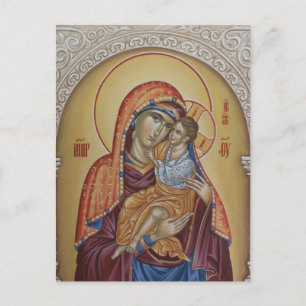 Theotokos Kristus Child Östra Orthodox Icon Vykort