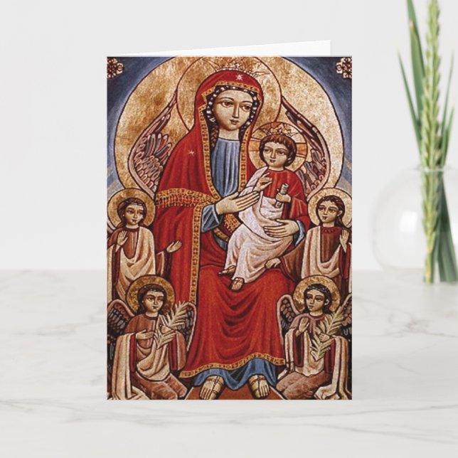 Theotokos med Kristusbarnet Kort (Framsida)