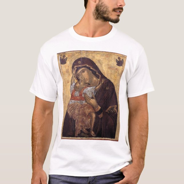 Theotokos med Kristusbarnet T Shirt (Framsida)
