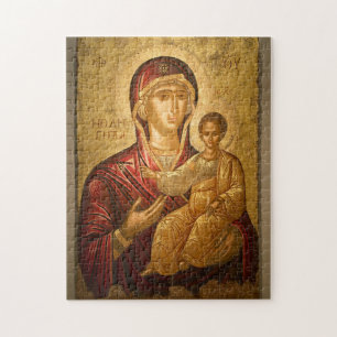 Theotokos och Child Kristus Pussel