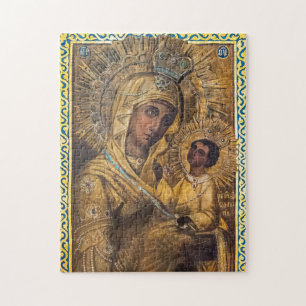 Theotokos och Jesus Child Orthodox Icon Pussel