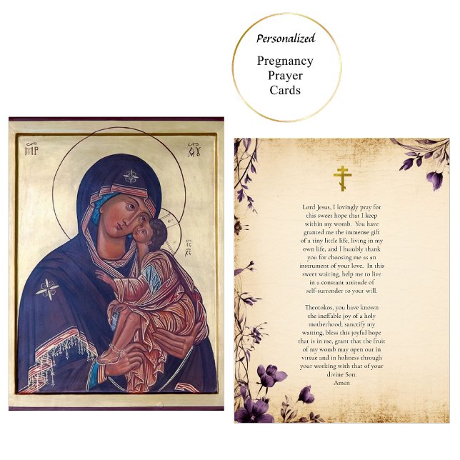 Theotokos och Kristus barn Graviditets Bön Kort (Skapare uppladdad)