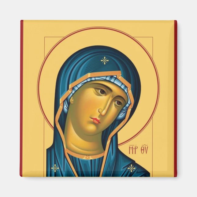 Theotokos Orthodox Christian Icon Magnet (Framsidan)