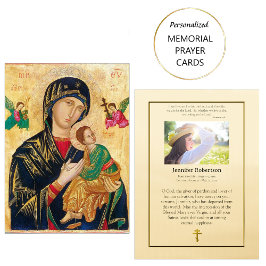 Theotokos (Virgin Mary) Funeral Prayer Card Placeringskort