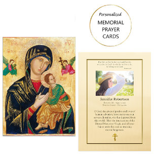 Theotokos (Virgin Mary) Funeral Prayer Card Placeringskort
