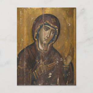 Theotokos (Virgin Mary) Orthodox Christian Icon Vykort