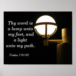 Thera Ord a Lamp - Psalms-offertutskrift Poster