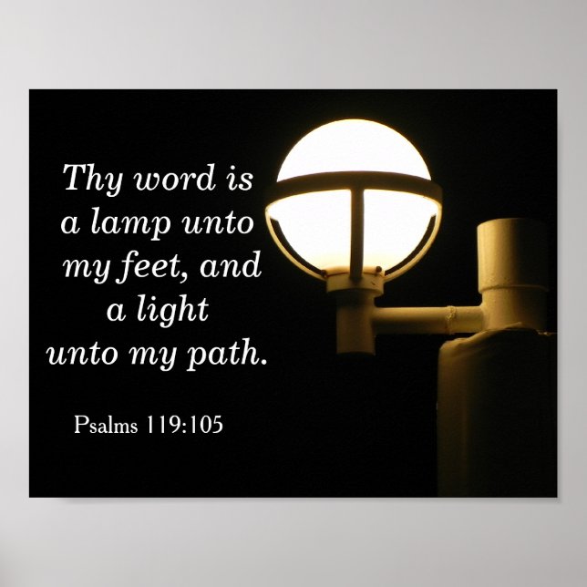 Thera Ord a Lamp - Psalms-offertutskrift Poster (Framsidan)