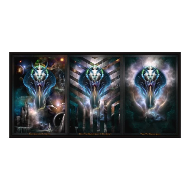 Thera Queen Fractal Trilogy 2XFrame Fototryck (Framsidan)