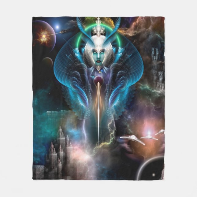 Thera Queen of the Galaxy Fleece Blanket (Framsidan)