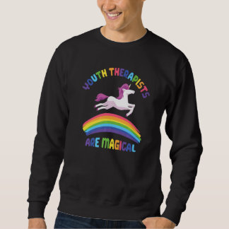 Therapist Are Magical  Unicorn Youth Therapist Lång Ärmad Tröja