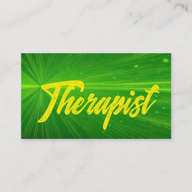 Therapist Bright-Grönt Visitkort (Framsida)