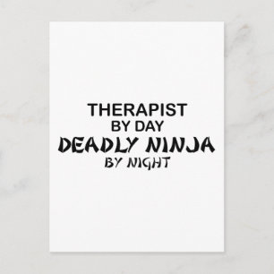 Therapist Deadly Ninja by Night Vykort