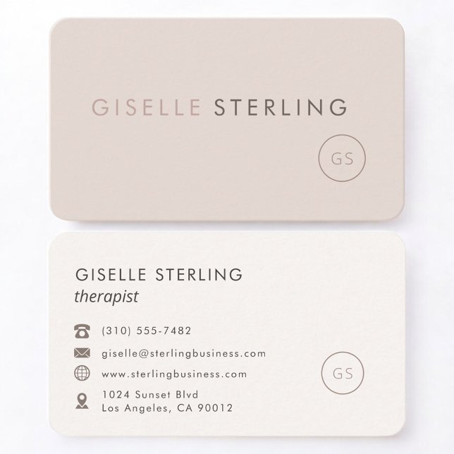 Therapist Feminine Professional Visitkort (Skapare uppladdad)