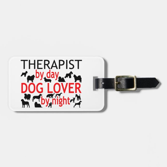 Therapist Hund älskare Bagagebricka (Horisontell Framsida)