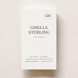 Therapist Mental Health Minimalist Professional  Visitkort
