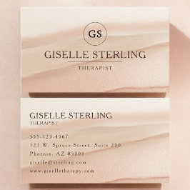 Therapist Psychologist Terracotta Visitkort