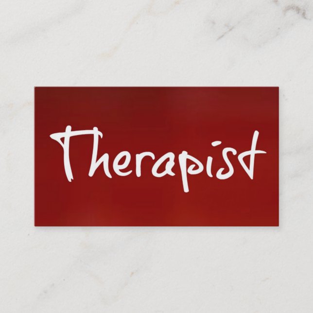Therapist Red Affärskort Visitkort (Framsida)