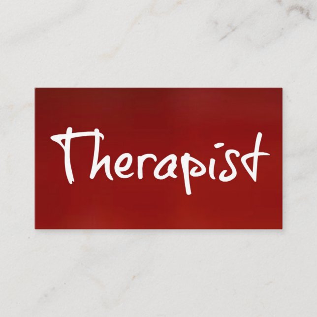 Therapist Red Affärskort Visitkort (Framsida)