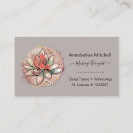 Therapist Spa Succulent Yoga Healing Visitkort