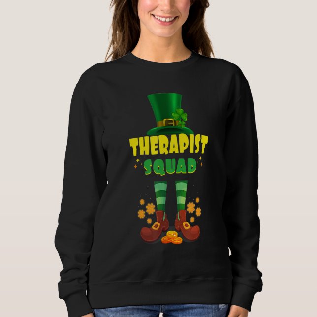 Therapist Squad Funny Irish St Patrick Day T Shirt (Framsida)