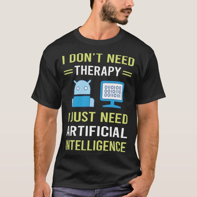 Therapy Artificial Intelligence AI T Shirt (Framsida)