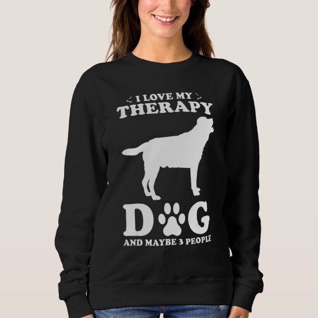 Therapy Dog Design - I Love My Therapy Dog And May T Shirt (Framsida)